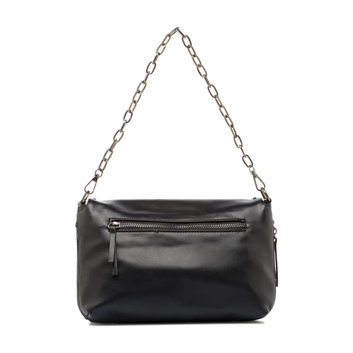 Borsa a Spalla da Donna Nera con Borchie e Catena Lora Ferres