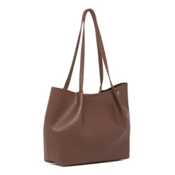 Borsa a spalla marrone da Donna con dettagli arricciati Lora Ferres