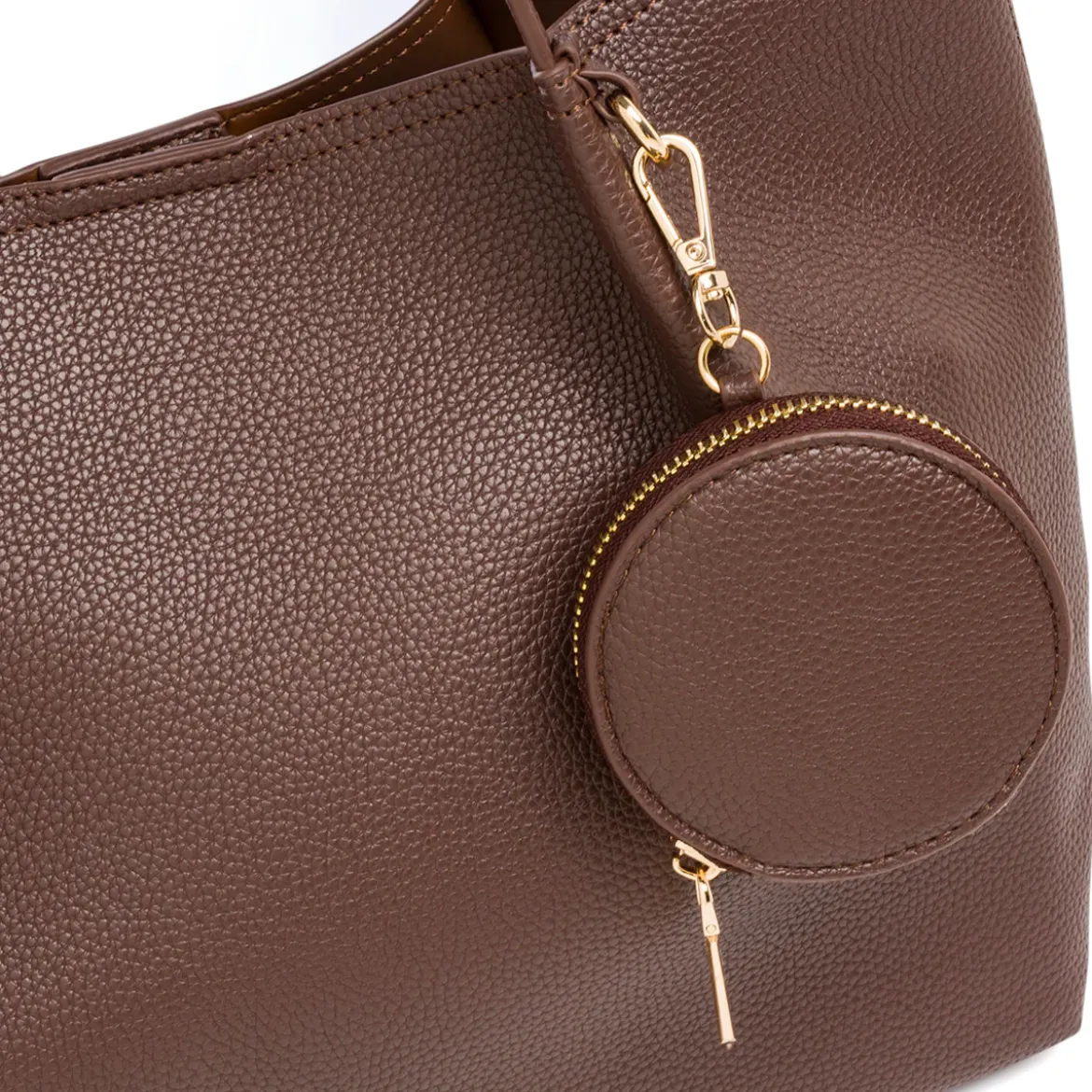 Borsa a spalla marrone da Donna con dettagli arricciati Lora Ferres