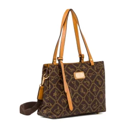 Borsa a spalla marrone da Donna con stampa All Over Giulia Pieralli