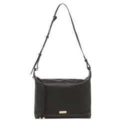 Borsa a spalla nera da Donna con cuciture a vista Lora Ferres