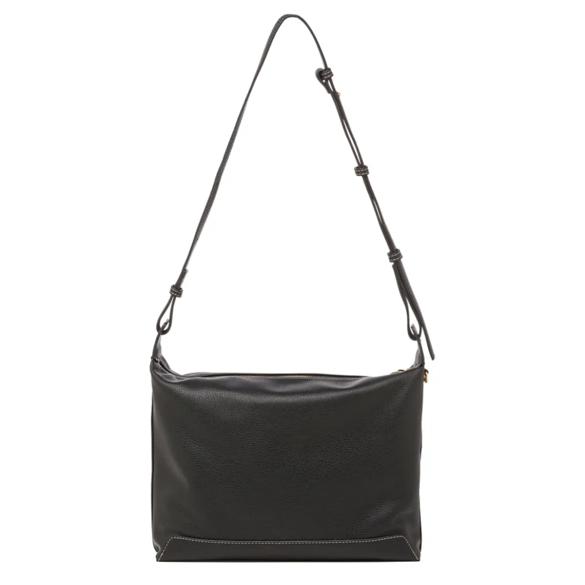Borsa a spalla nera da Donna con cuciture a vista Lora Ferres