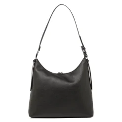Borsa a spalla nera da Donna con zip e logo Lora Ferres