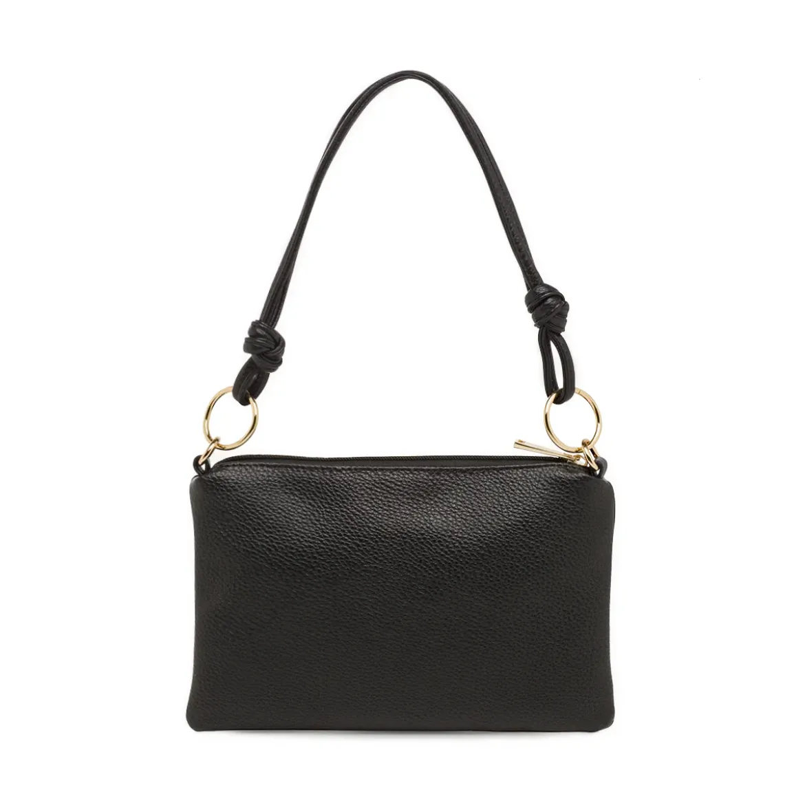 Borsa a spalla nera da Donna con rifiniture dorate Lora Ferres