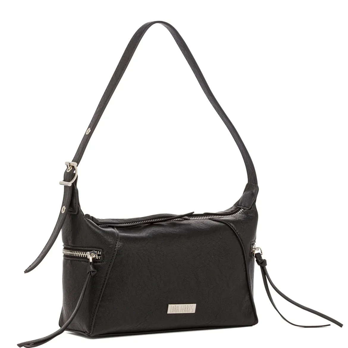 Borsa a spalla nera da Donna Lora Ferres