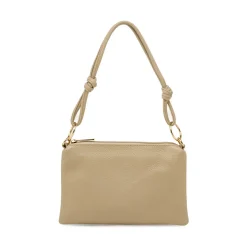Borsa a spalla taupe da Donna con rifiniture dorate Lora Ferres