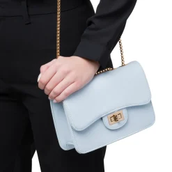 Borsa a tracolla azzurra da Donna con catena dorata Lora Ferres