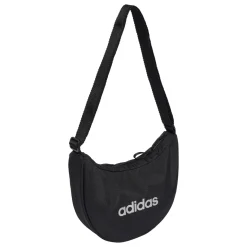 Borsa a tracolla da donna adidas nera con logo a contrasto