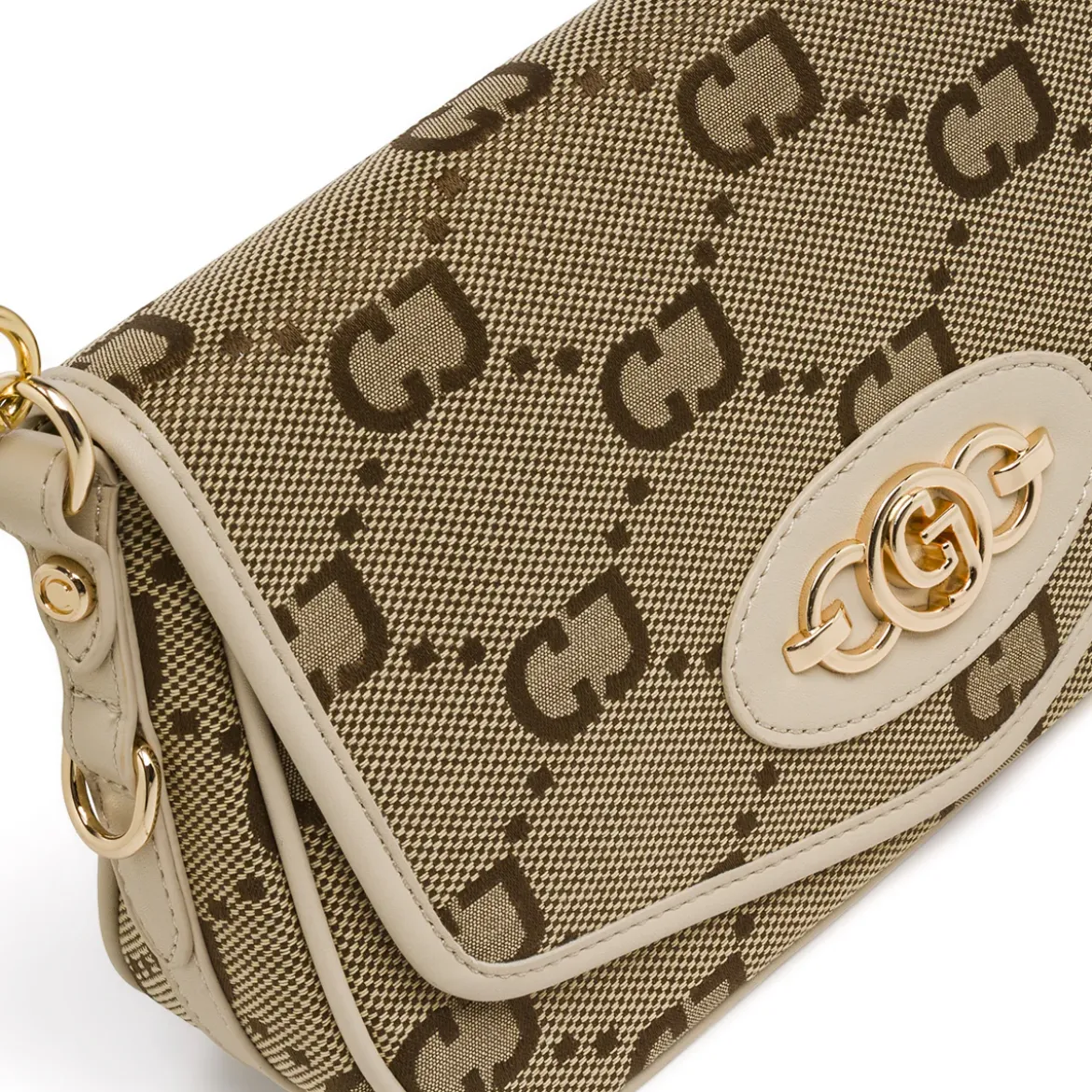 Borsa a tracolla da Donna beige con dettagli oro Carrera Jeans