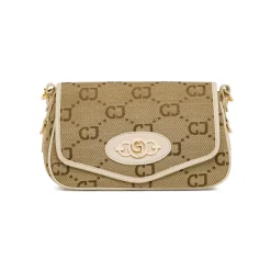 Borsa a tracolla da Donna beige con dettagli oro Carrera Jeans