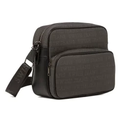 Borsa a Tracolla da Donna Nera con Doppia Tasca Swish Jeans