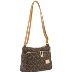 Borsa a tracolla marrone da Donna con stampa logo Giulia Pieralli