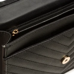 Borsa a tracolla nera da Donna con motivo a Chevron Lora Ferres