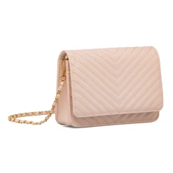 Borsa a tracolla rosa da Donna con motivo trapuntato Lora Ferres