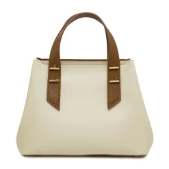 Borsa da donna bianca con dettagli in contrasto Lora Ferres