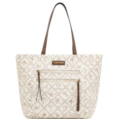 Borsa da Donna bianca con stampa logo e doppia tasca Giulia Pieralli