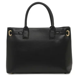 Borsa da donna nera con dettagli dorati e tracolla Lora Ferres