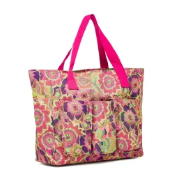 Borsa da Mare da Donna fucsia con fantasia floreale multicolore Swish Jeans