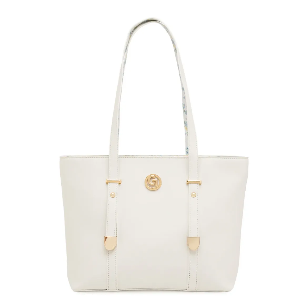Borsa Donna bianca effetto saffiano e fantasia floreale Carrera Jeans