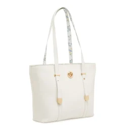 Borsa Donna bianca effetto saffiano e fantasia floreale Carrera Jeans