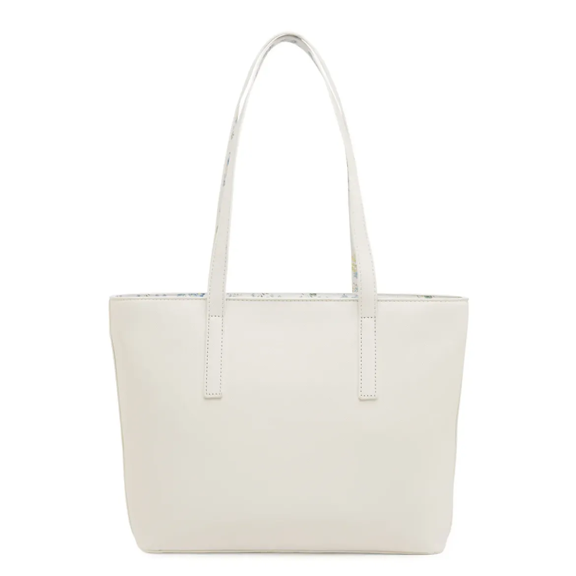Borsa Donna bianca effetto saffiano e fantasia floreale Carrera Jeans