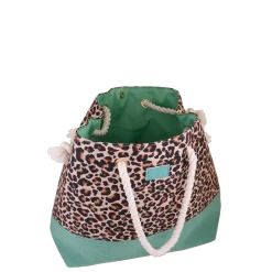 Borsa Donna con fantasia animalier e manici in corda Camomilla Milano