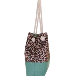 Borsa Donna con fantasia animalier e manici in corda Camomilla Milano