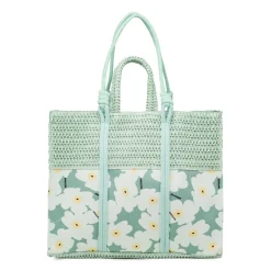 Borsa mare da Donna azzurro acqua con motivo floreale Naj Oleari