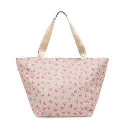 Borsa mare da Donna beige con fantasia ciliegie Naj Oleari