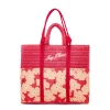Borsa mare da Donna fucsia con fantasia floreale Naj Oleari