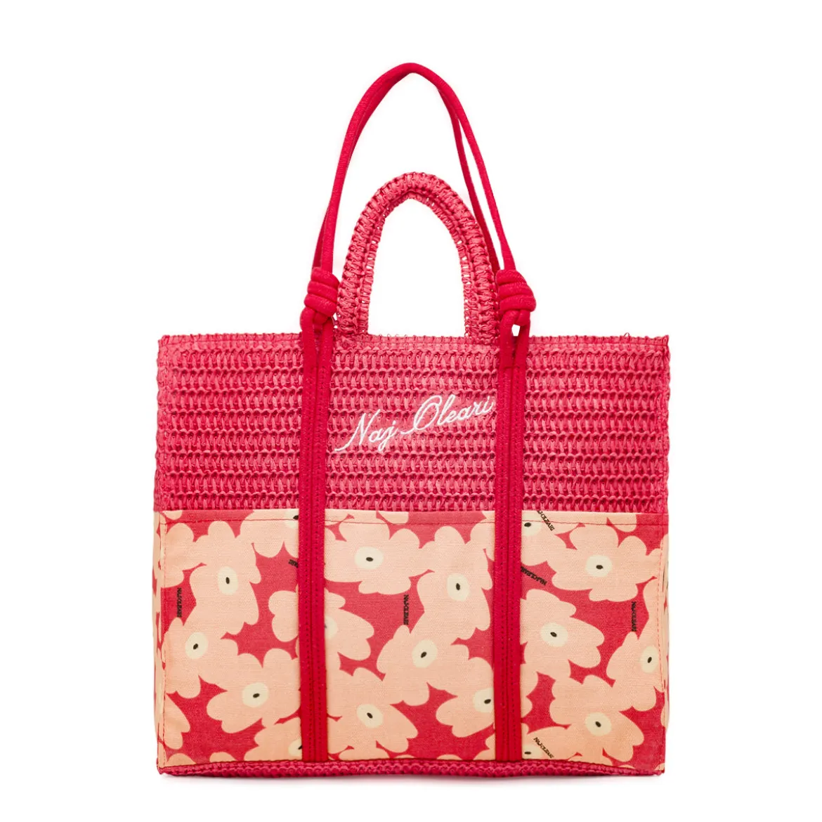 Borsa mare da Donna fucsia con fantasia floreale Naj Oleari