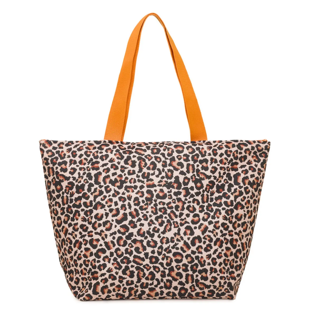 Borsa mare da Donna leopardata con dettagli arancioni Camomilla Milano