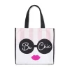 Borsa Mare in Tessuto Camomilla Milano Donna a Righe rosa e bianco