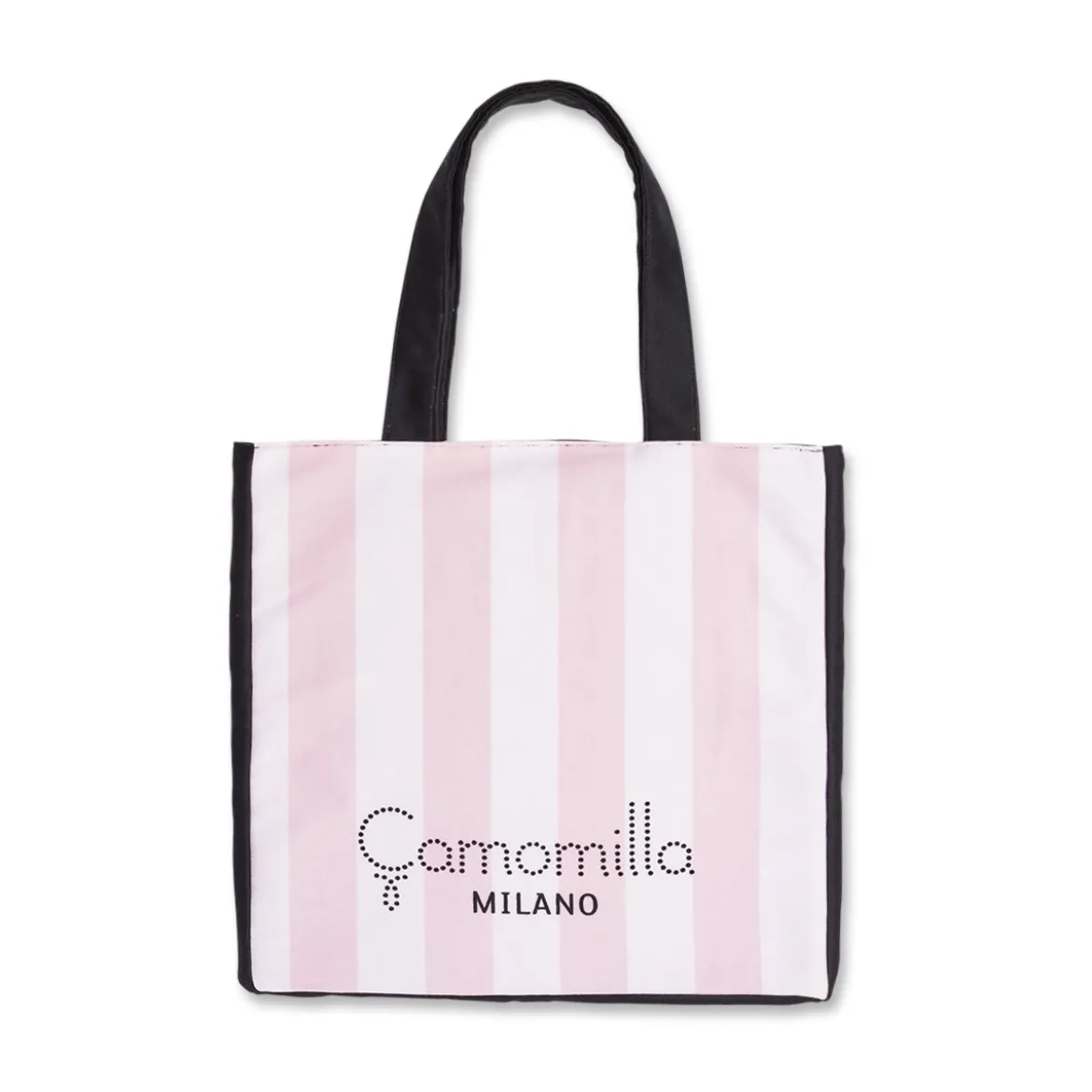 Borsa Mare in Tessuto Camomilla Milano Donna a Righe rosa e bianco