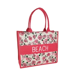 Borsa mare rosa con rose Camomilla Milano