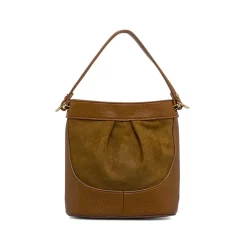 Borsa marrone da Donna effetto scamosciato Lora Ferres