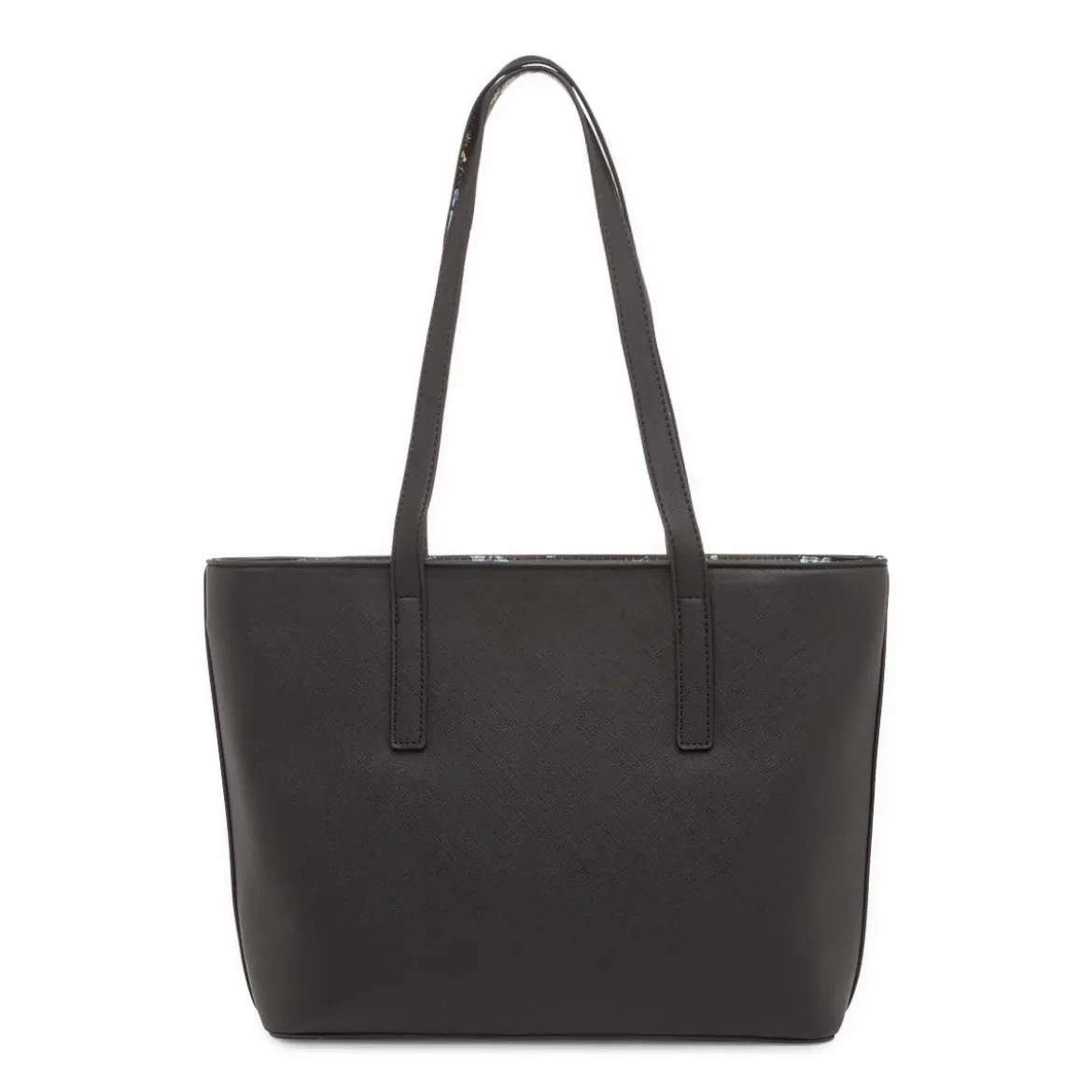 Borsa nera da Donna con dettagli fiori e trama saffiano Carrera Jeans
