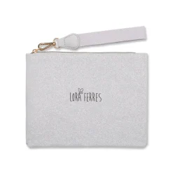 Borsa Pochette mare Argento da Donna con logo frontale Lora Ferres On The Beach