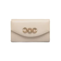 Borsa pochette rosa con dettaglio Gioiello Lora Ferres