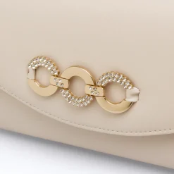 Borsa pochette rosa con dettaglio Gioiello Lora Ferres