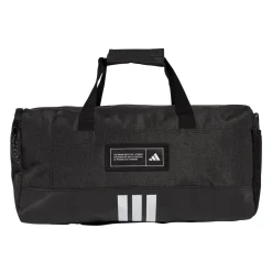 Borsa sportiva nera con etichetta logo frontale adidas