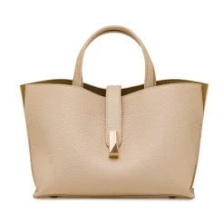 Borsa Tote Bag donna rosa Lora Ferres con tracolla e dettaglio dorato