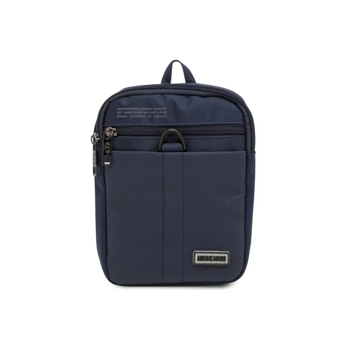 Borsello a Tracolla Blu da Uomo con zip e multi-tasche Americanino