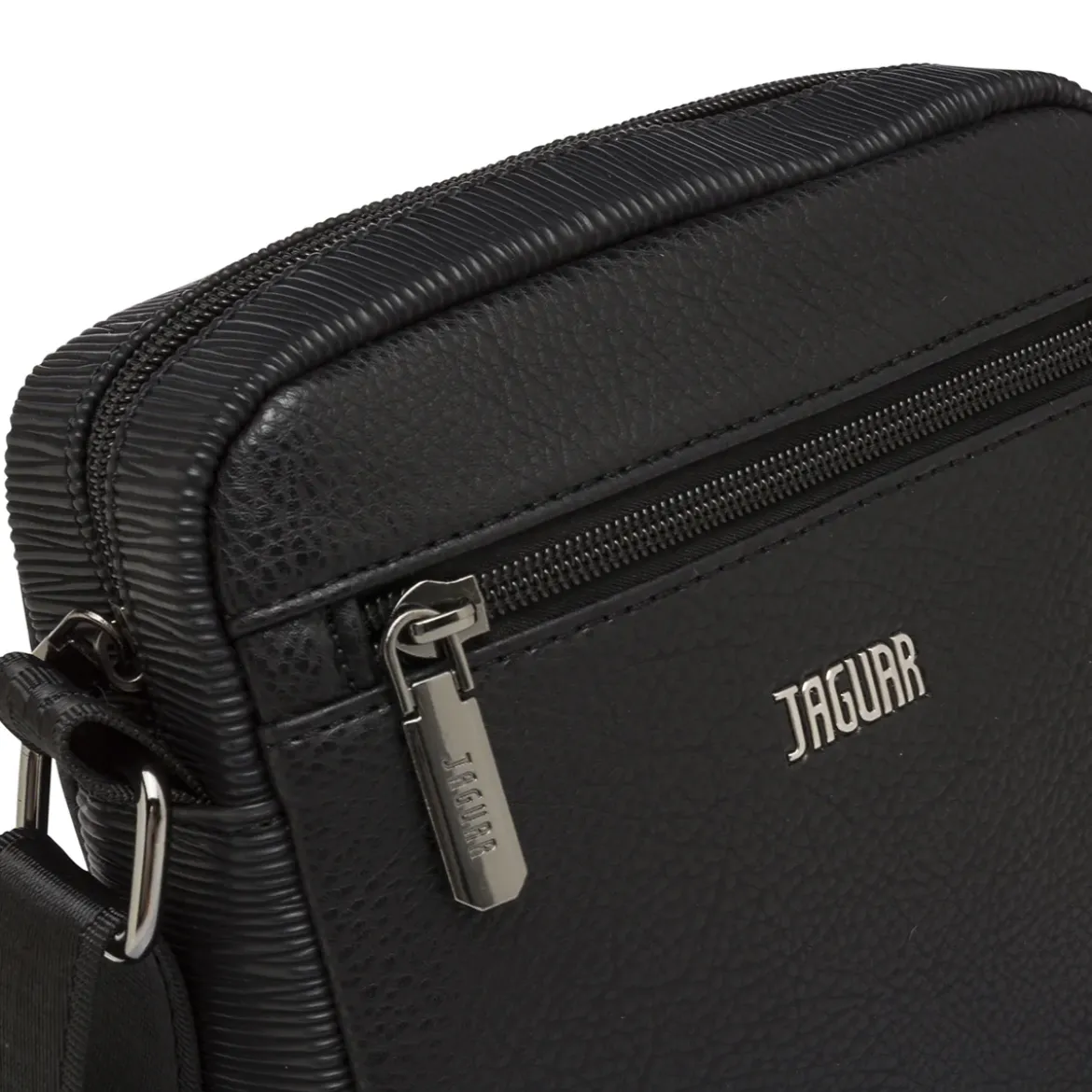 Borsello a tracolla nero Uomo con tasche e tracolla regolabile Jaguar