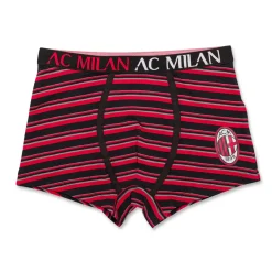 Boxer rossoneri da bambino con logo Milan