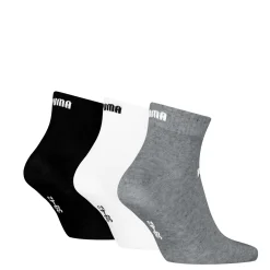 Calzini 3 paia corti Unisex grigio bianco e nero Puma