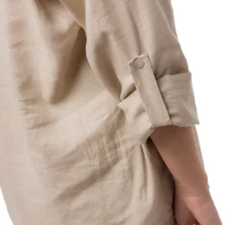 Camicia Beige da Donna in Misto Lino a Manica Lunga Swish Jeans