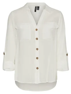 Camicia bianca da donna con tasche Vero Moda