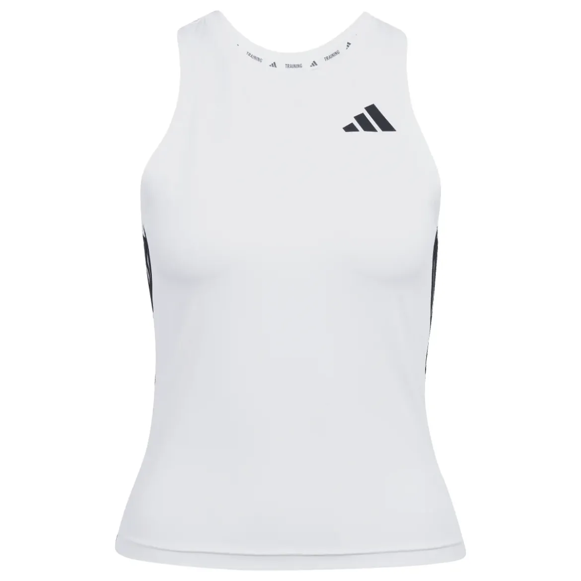 Canotta da allenamento donna bianca adidas Train Essentials 3-Stripes