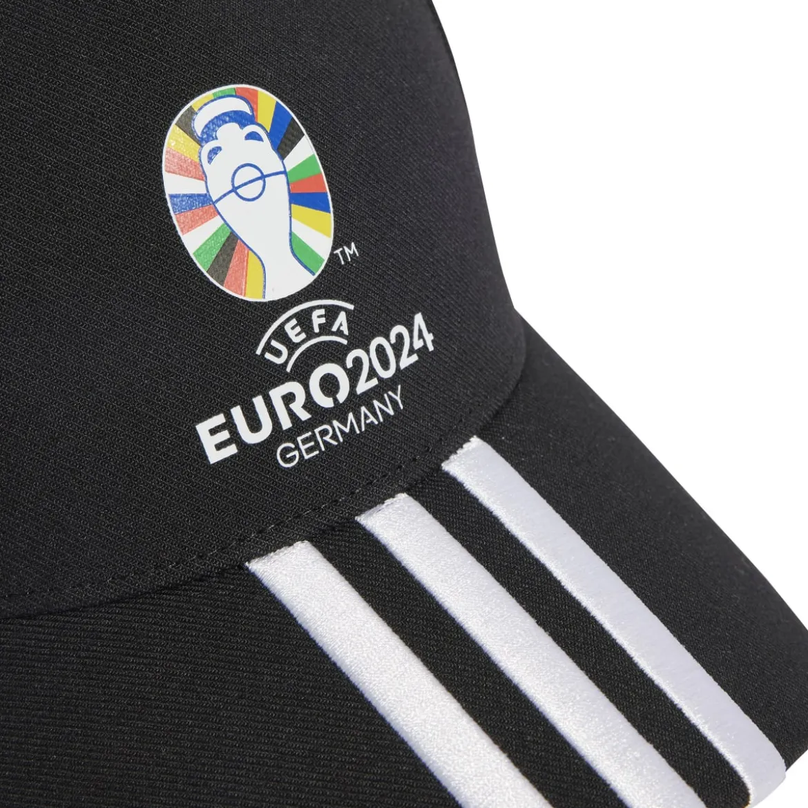 Cappellino con visiera nero e bianco adidas UEFA EURO24 Official Emblem